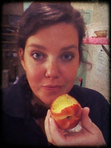 i'm a peach. no. i ATE a peach. 